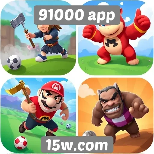 Comparação de jogos disponíveis no 91000 app